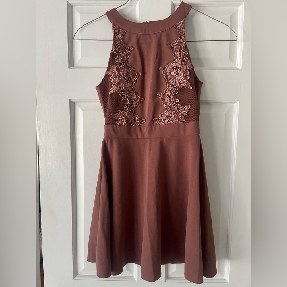 Charlotte Russe Mauve Dress with Lace